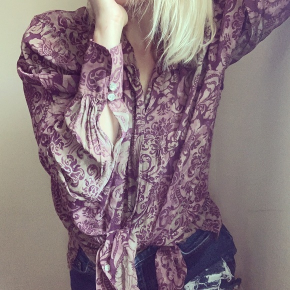 Liz Claiborne Tops - Vintage Liz Claiborne floral ombré button up shirt